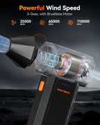 WOLFBOX MF50 Compressed Air Duster-110000RPM Super Power Electric Air Duster