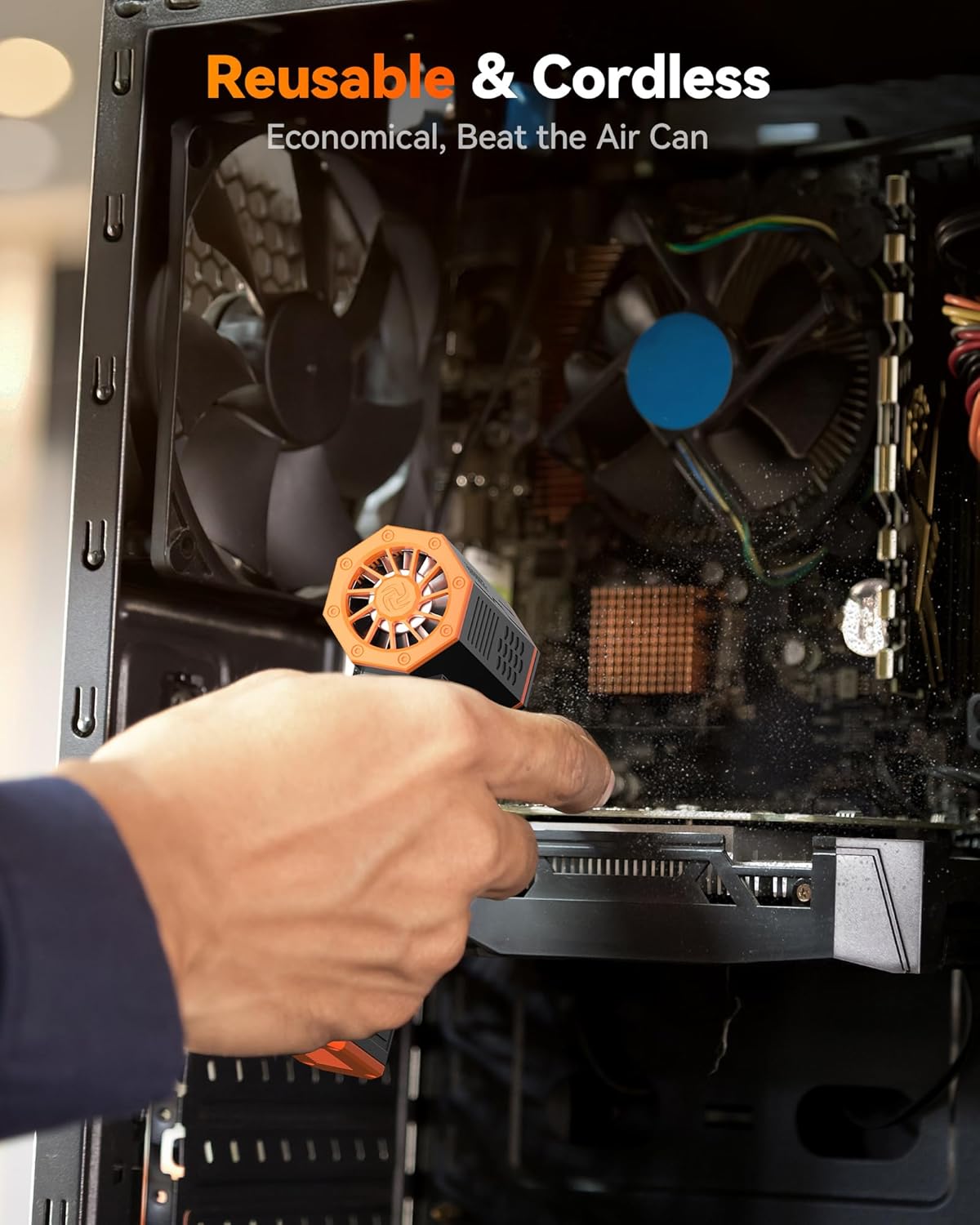 WOLFBOX MF50 Compressed Air Duster-110000RPM Super Power Electric Air Duster