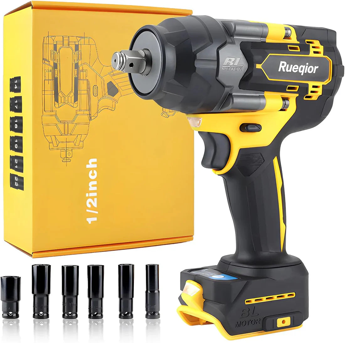 1/2-inch cordless impact wrench with 20V battery