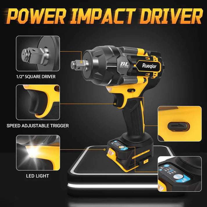 1/2-inch cordless impact wrench with 20V battery